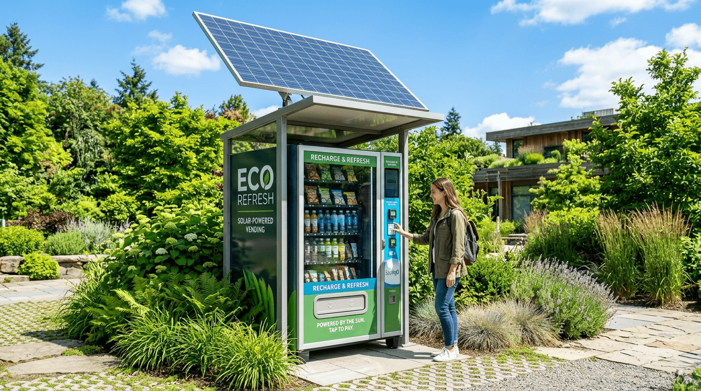 Güneş enerjili otomatlarla karbon ayak izini azaltmak